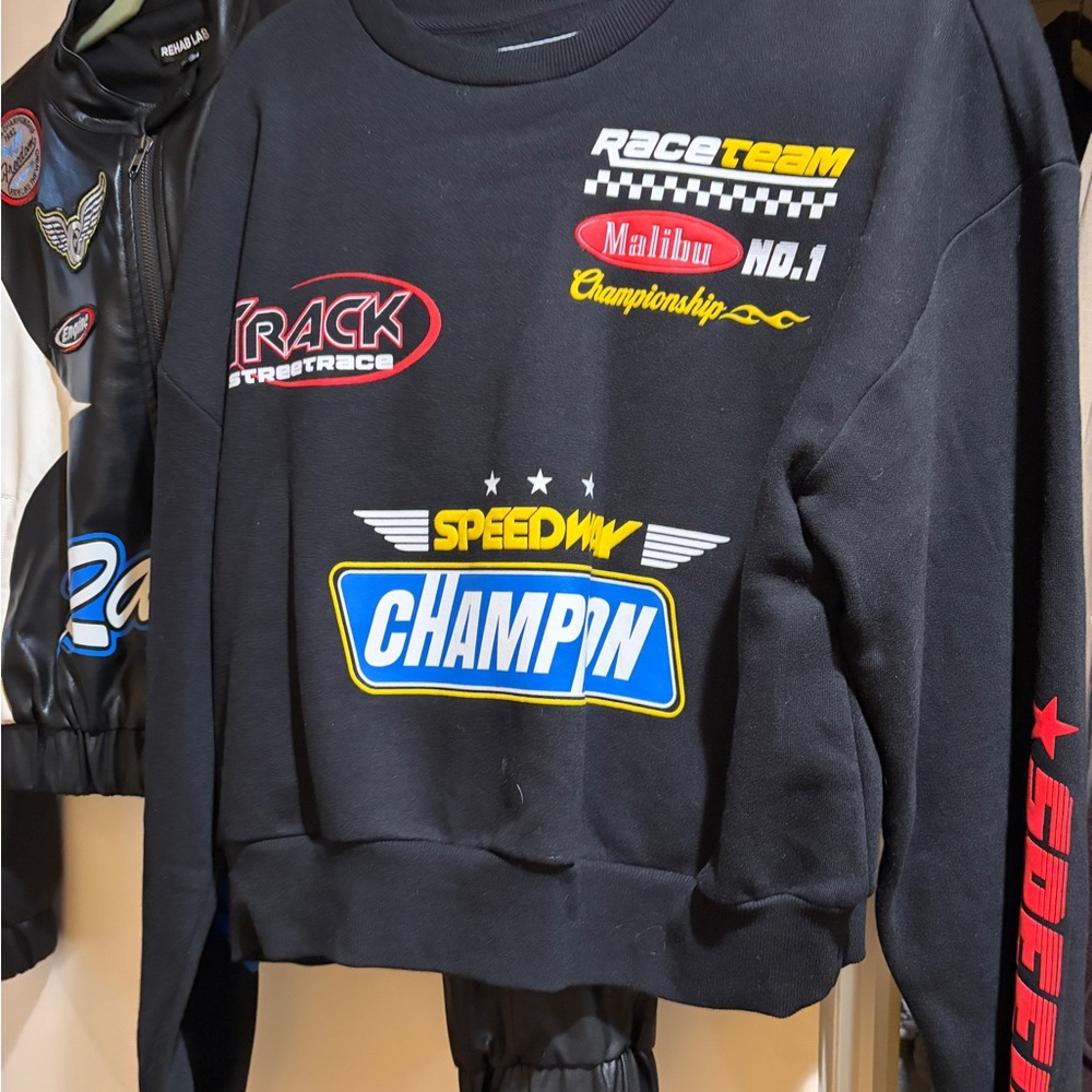 Racing Patchwork Bomber Jacket bundle including s… - image 3